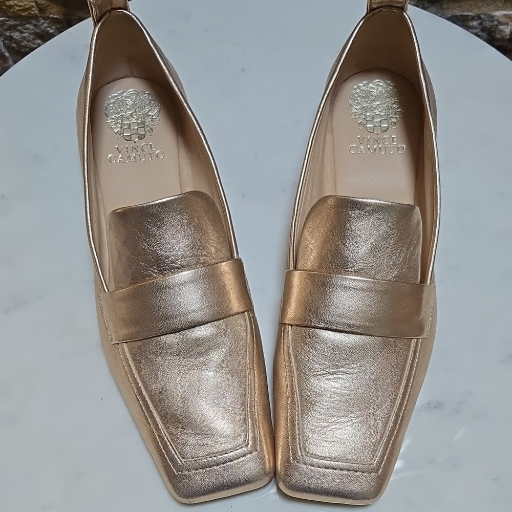 Vince Camuto Metallic Gold Flats